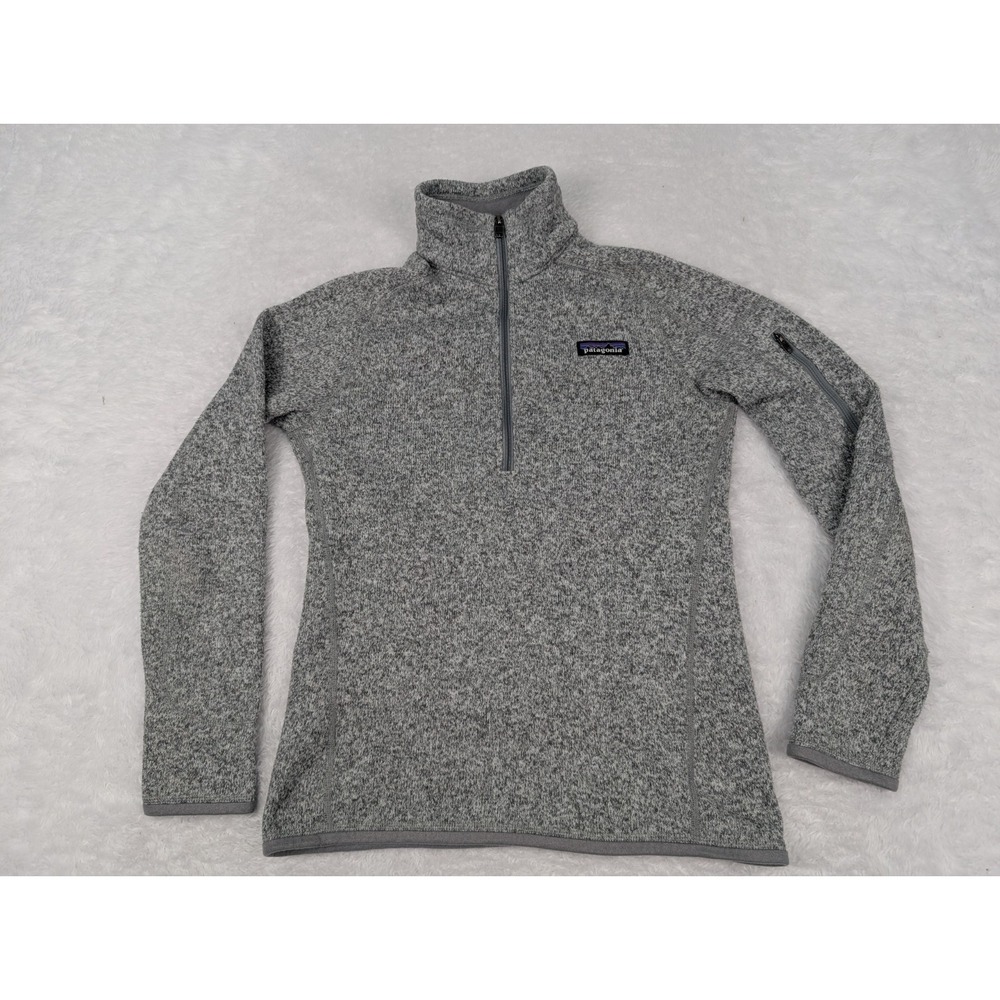 Patagonia 1/4 Zip Better‎ Sweater Women's XS Grey Pullover Logo Pocket